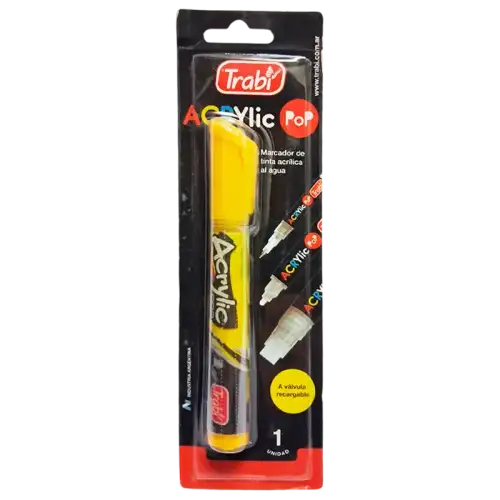 MARCADOR TRABI ACRYLIC POP 4MM AMARILLO