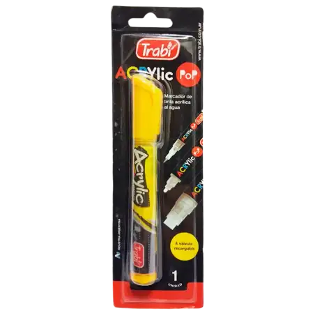 MARCADOR TRABI ACRYLIC POP 4MM AMARILLO