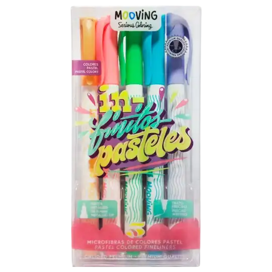 MICROFIBRAS DE COLORES MOOVING PASTEL X5U