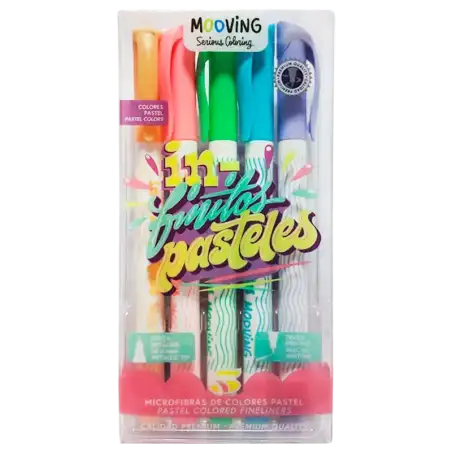 MICROFIBRAS DE COLORES MOOVING PASTEL X5U