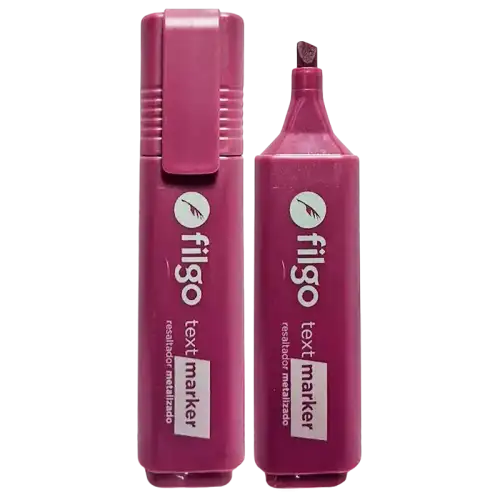 RESALTADOR TEXT MARKER METAL ROSA FILGO