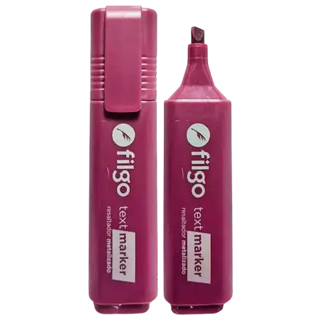 RESALTADOR TEXT MARKER METAL ROSA FILGO