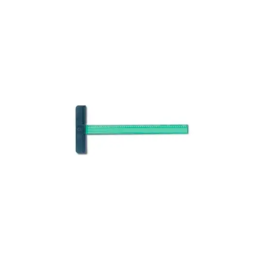 REGLA T 50CM VERDE PIZZINI