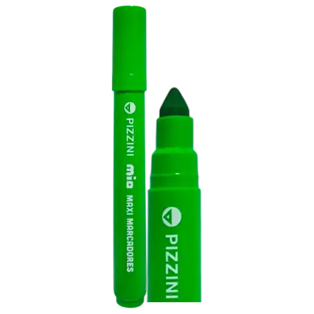 MARCADOR 2x1 PIZZINI VERDE MAXI PUNTA CONICA