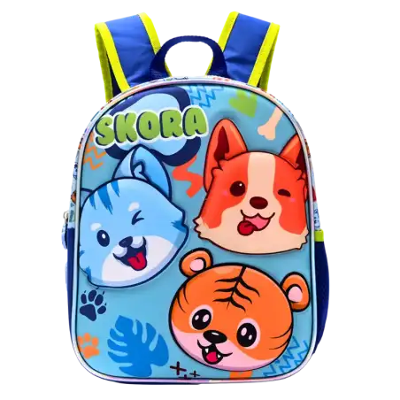 MOCHILA PETIT TERMOFORMADA 3D ANIMALES 12PULG