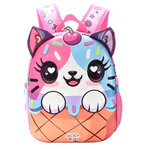 MOCHILA KAWAII TERMOFORMADA GATITO 12PULG