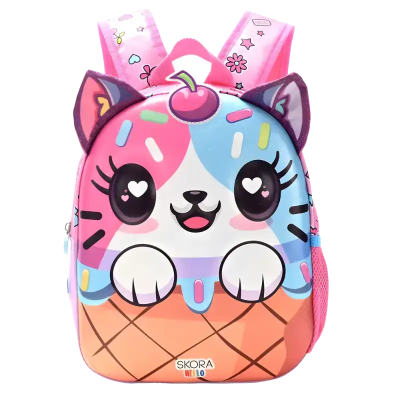 MOCHILA KAWAII TERMOFORMADA GATITO 12PULG