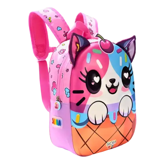 MOCHILA KAWAII TERMOFORMADA GATITO 12PULG