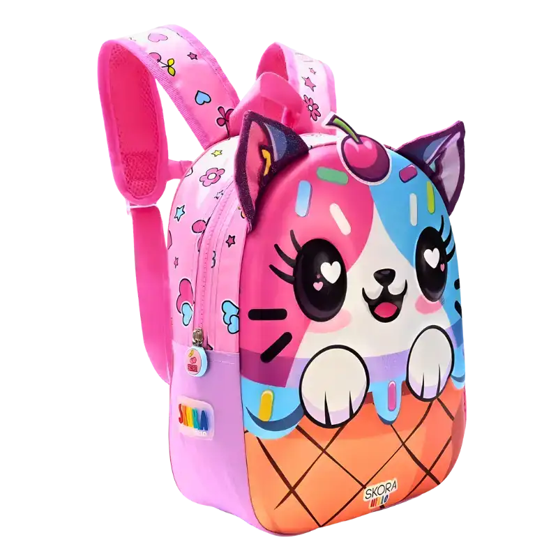 MOCHILA KAWAII TERMOFORMADA GATITO 12PULG