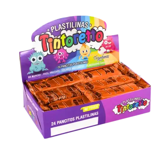 PLASTILINA 25 PANCITOS X24U Naran TINTORETTO