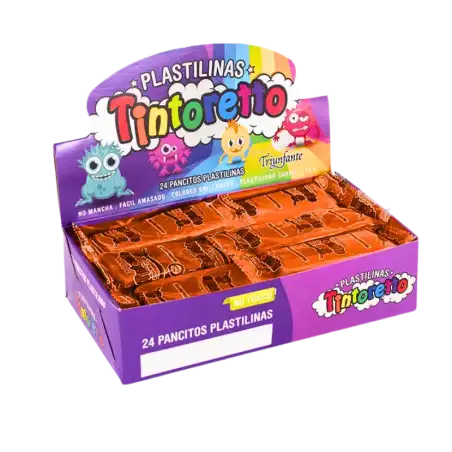 PLASTILINA 25 PANCITOS X24U Naran TINTORETTO