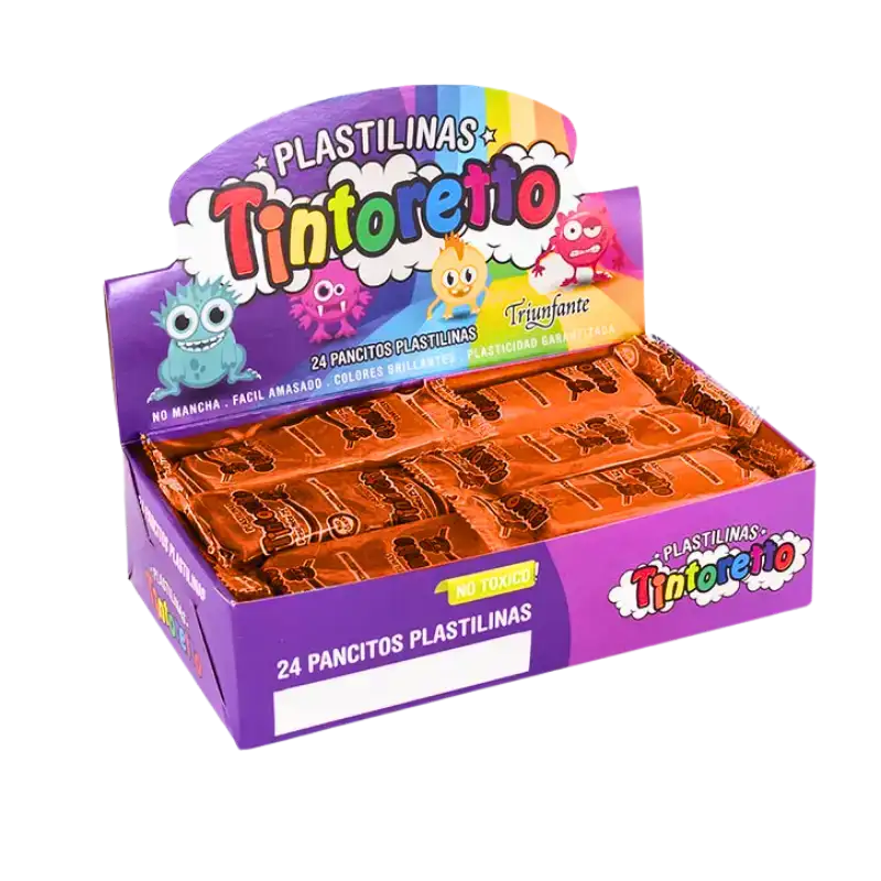 PLASTILINA 25 PANCITOS X24U Naran TINTORETTO
