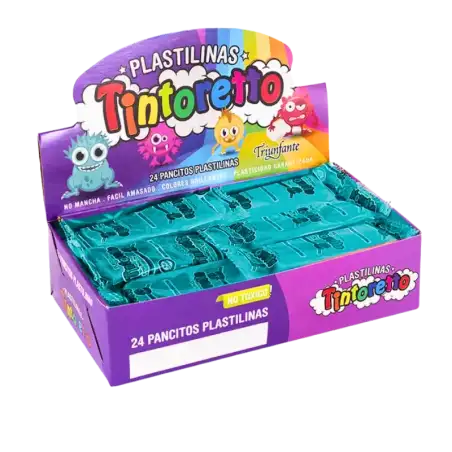 PLASTILINA BARRITA X24 AZUL CIELO TINTORETTO