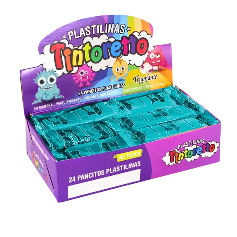 PLASTILINA BARRITA X24 AZUL CIELO TINTORETTO