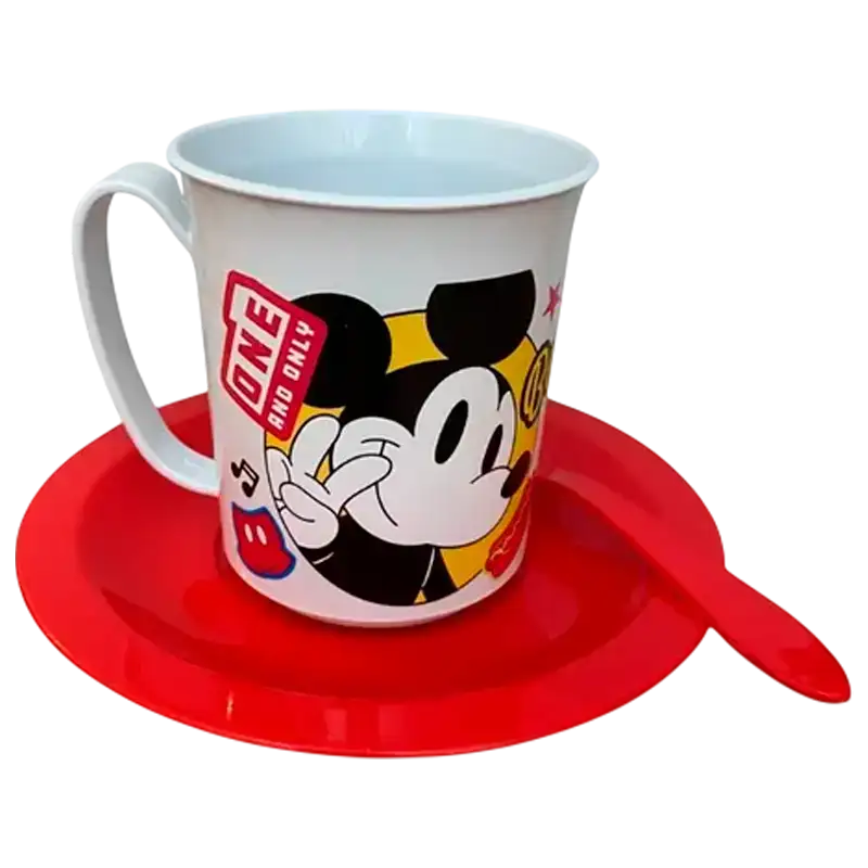 SET TAZA CON PLATO MICKEY BELGIOCO