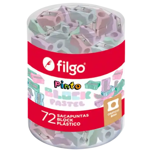 SACAPUNTAS PINTO BLOCK X72 PASTEL FILGO