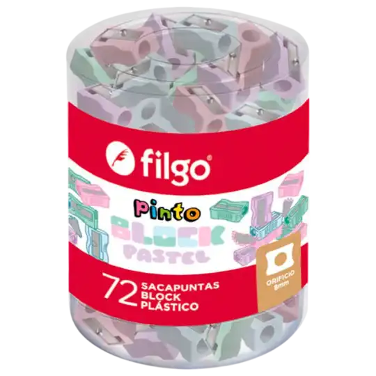 SACAPUNTAS PINTO BLOCK X72 PASTEL FILGO