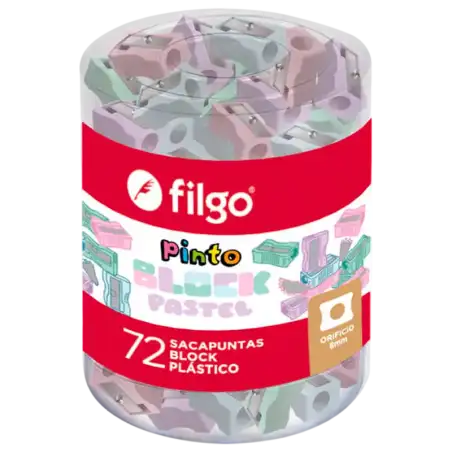 SACAPUNTAS PINTO BLOCK X72 PASTEL FILGO