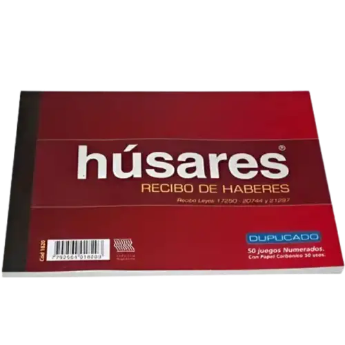 TALONARIO RECIBO LEY 17250 HUSARES