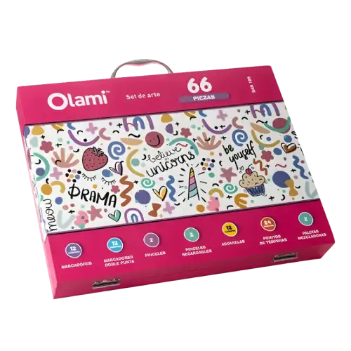 VALIJA DE 66 PIEZAS UNICORNIO