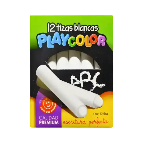 TIZA ESCOLAR PLAYCOLOR BLANCA X12