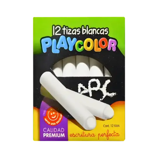 TIZA ESCOLAR PLAYCOLOR BLANCA X12