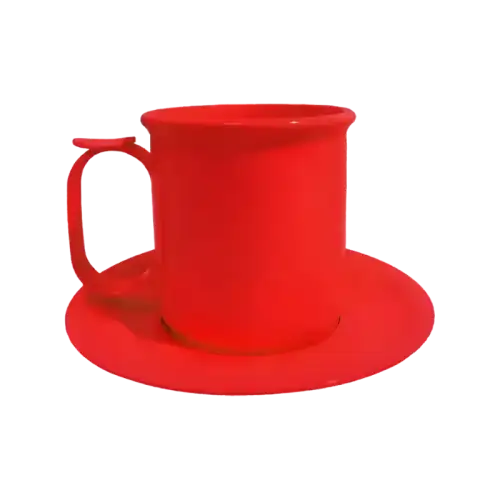 SET DE JARDIN JARRO Y PLATO 18CM ROJO JESI