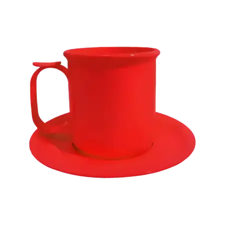 SET DE JARDIN JARRO Y PLATO 18CM ROJO JESI