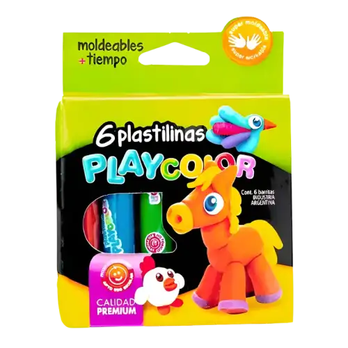 PLASTILINA PLAYCOLOR PANCITO SURT X6