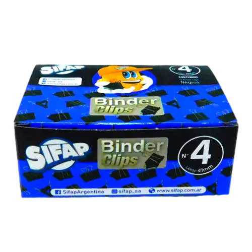 BINDER 4 SIFAP NEGRO X12U 41MM
