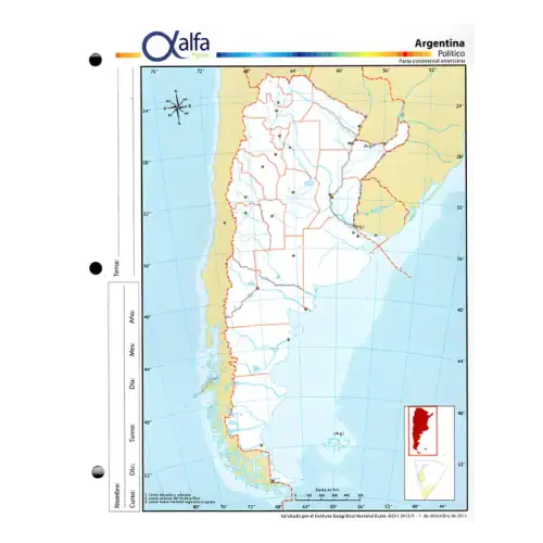 MAPA N5 POLITICO ARGENTINA ALFA X20U