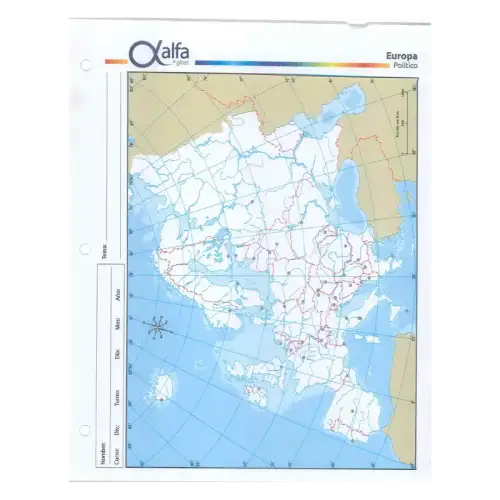 MAPA N3 POLITICO EUROPA ALFA X40U