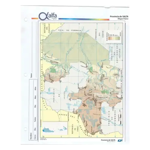 MAPA N3 FISICO/POLITICO SALTA