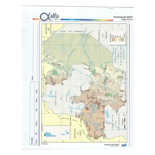 MAPA N3 FISICO/POLITICO SALTA