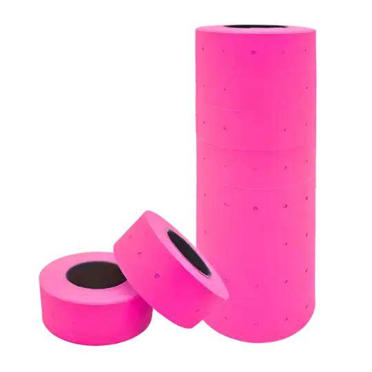 ROLLO PARA ETIQUETADORA  FUCSIA X10 MOTEX