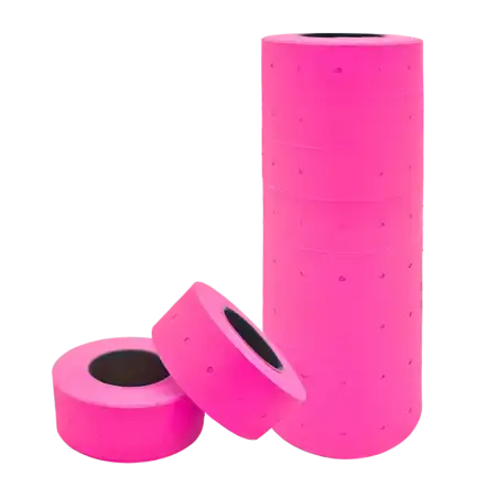 ROLLO PARA ETIQUETADORA  FUCSIA X10 MOTEX