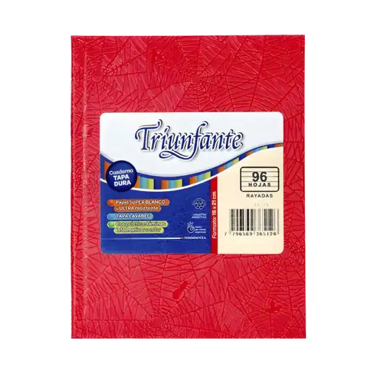 CUADERNO 123 T/D 100H RojoTRIUNFANTE
