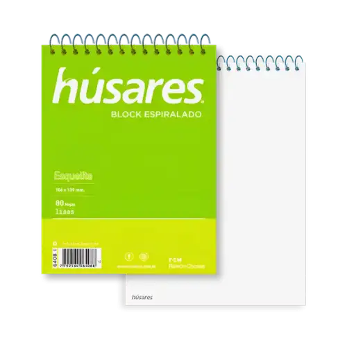 BLOCK ESPIRAL ESQUELITA LISO 80HJ HUSARES