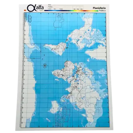 MAPA N6  PLANISFERIO POLITICO  X 5 u
