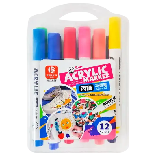 MARCADORES ACRILICO X12 COLORES