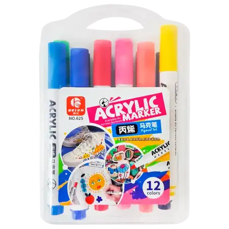 MARCADORES ACRILICO X12 COLORES