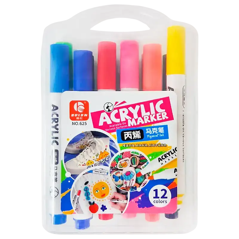 MARCADORES ACRILICO X12 COLORES