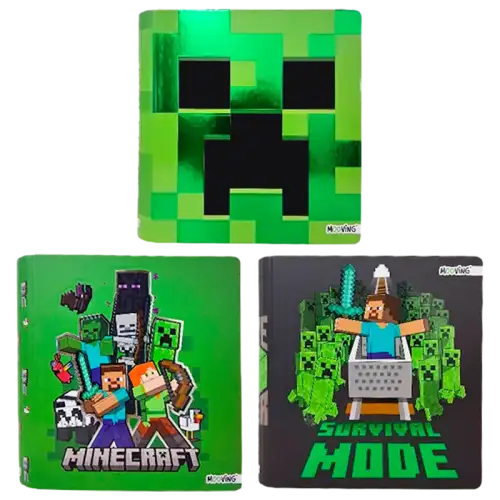 CARPETA ESCOLAR 3X40 MINECRAFT MOOVING