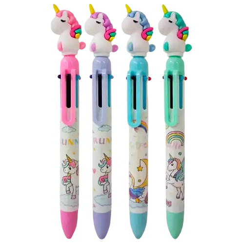 BOLIGRAFO MULTI X6 UNICORNIO ESTAMPADO