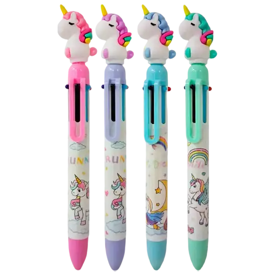 BOLIGRAFO MULTI X6 UNICORNIO ESTAMPADO