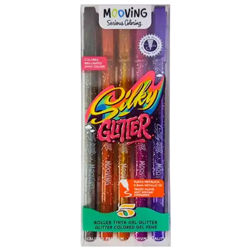 ROLLER TINTA GEL GLITTER X5 COLORING