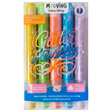 RESALTADORES METALICOS GLITTER X5 MOOVING