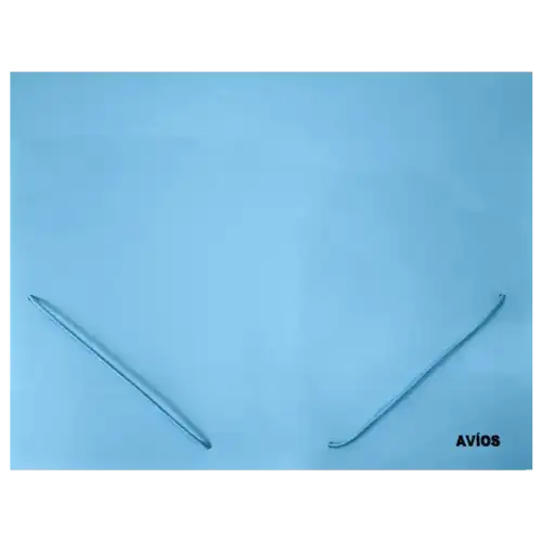 CAJA POLIPROPILENO AVIOS OFICIO 5CM CELESTE PASTEL