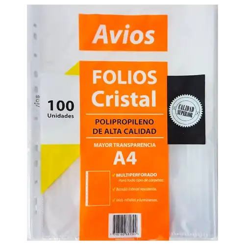 FOLIOS AVIOS A4 LIVIANO X100