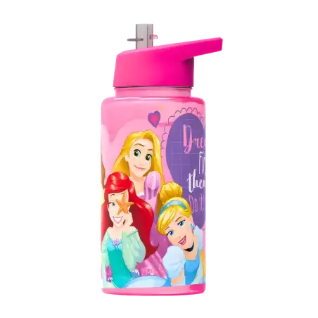BOTELLA 500ML STRAW TOP PRINCESAS BELGIOCO